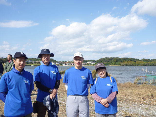 佐鳴湖のヨシ刈りに参加しました