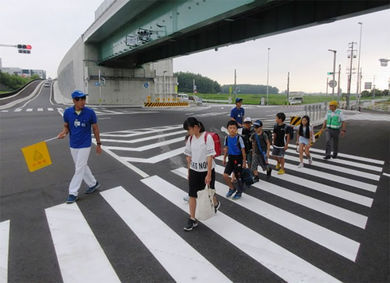 秋の交通安全運動の様子